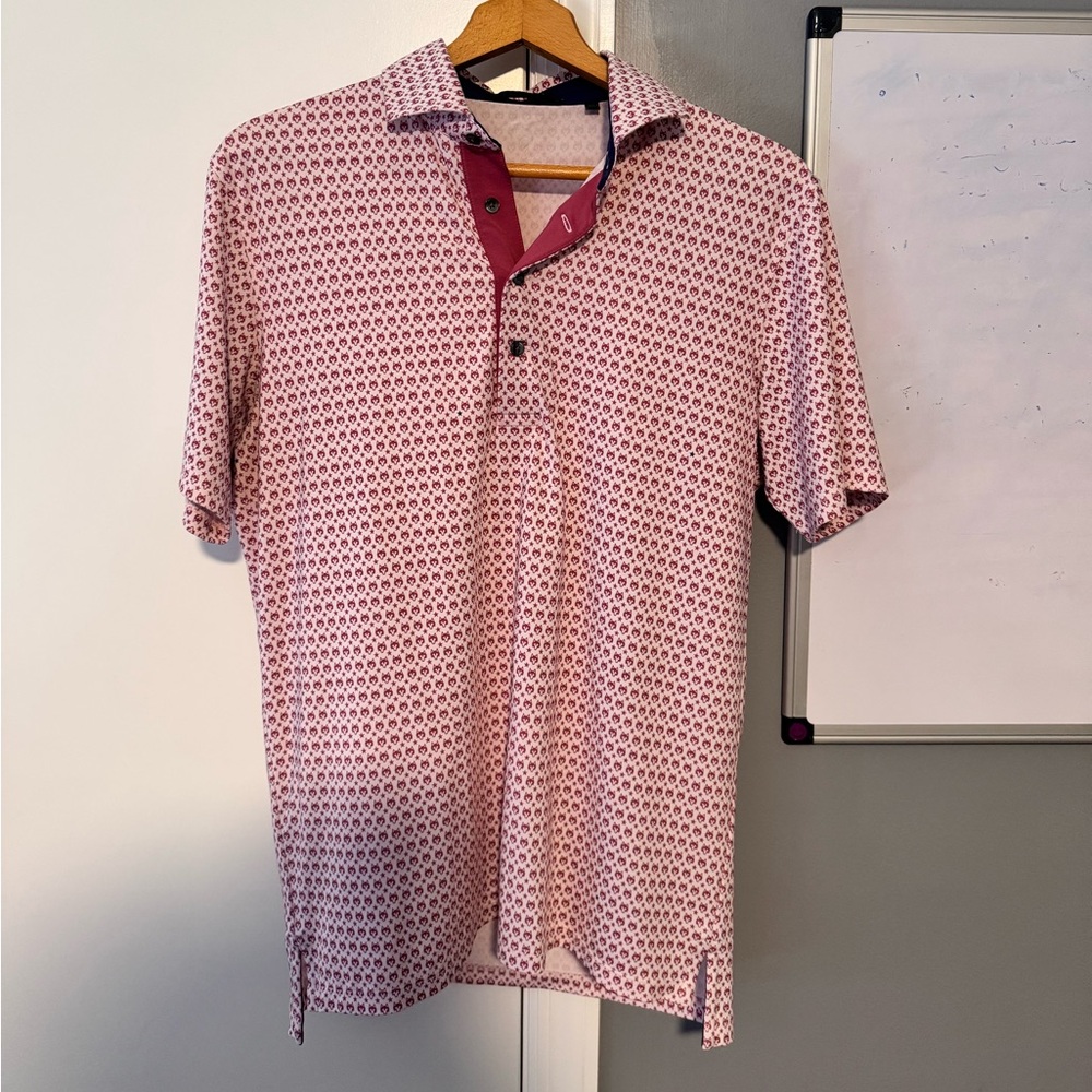 Greyson red Casual Button Down Shirt wolf pattern